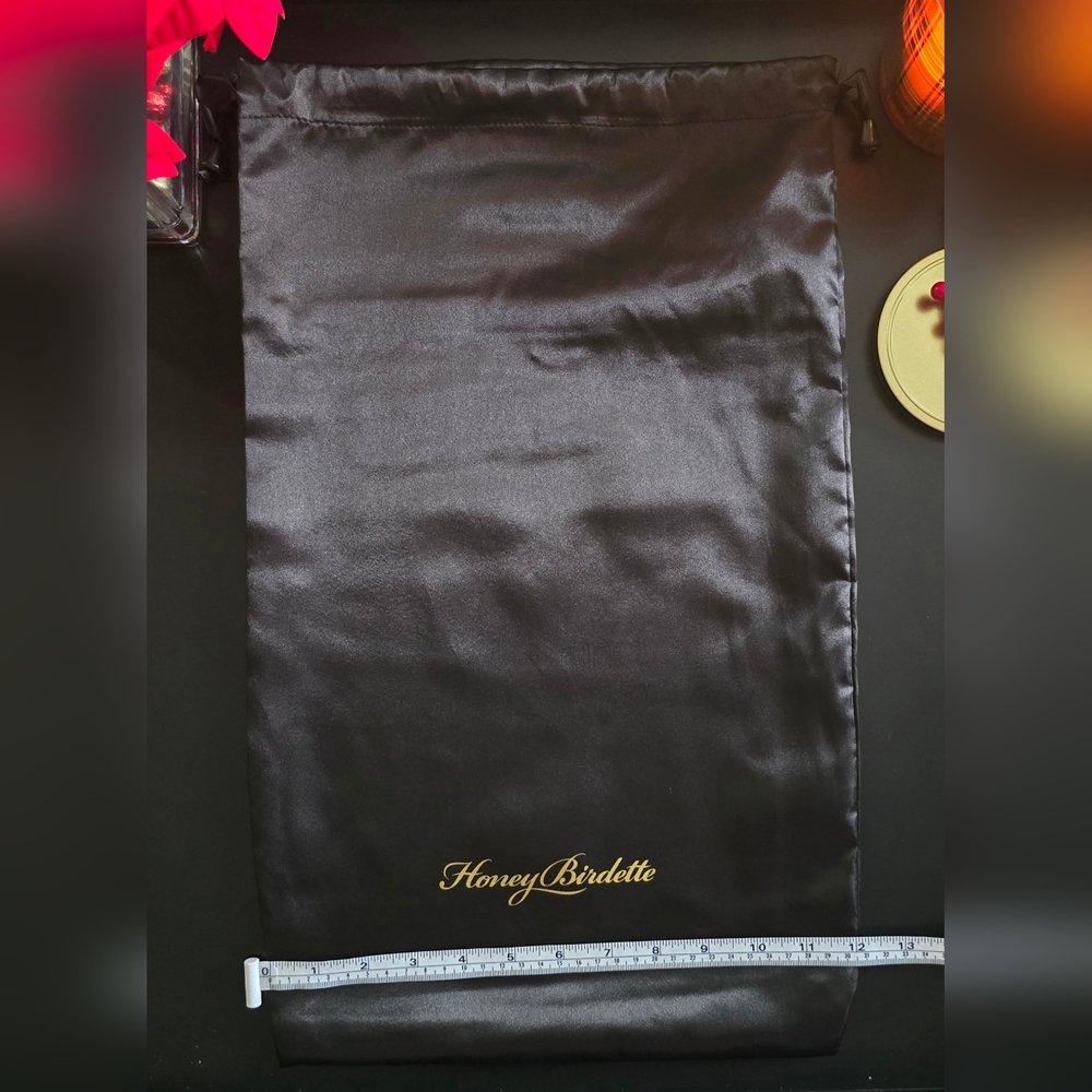 Honey Birdette Black Satin Bag
